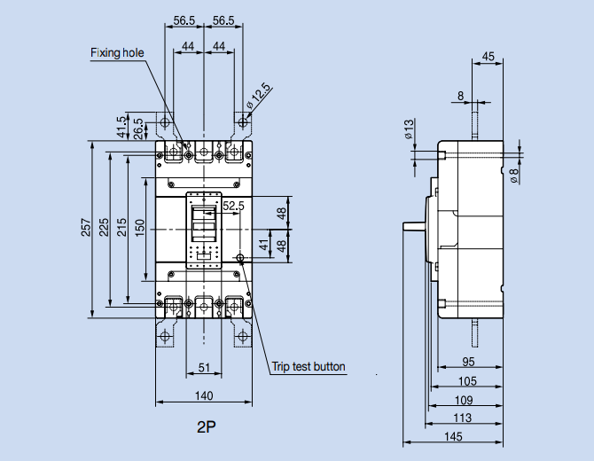 Kích thước Aptomat LS ABN402c 400A